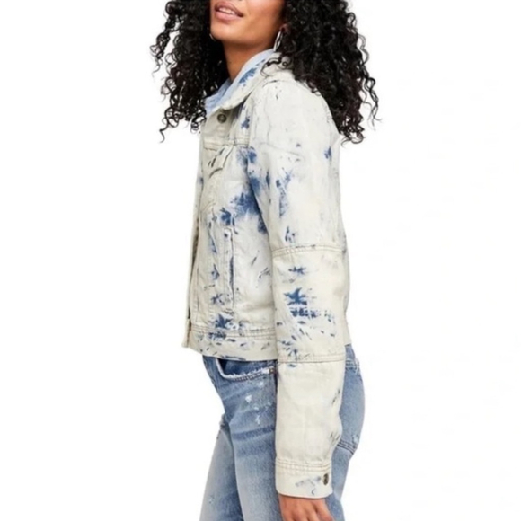 Free People Rumors Denim Jacket – Jones Tie Dye | Size Small - Picture 6 of 16